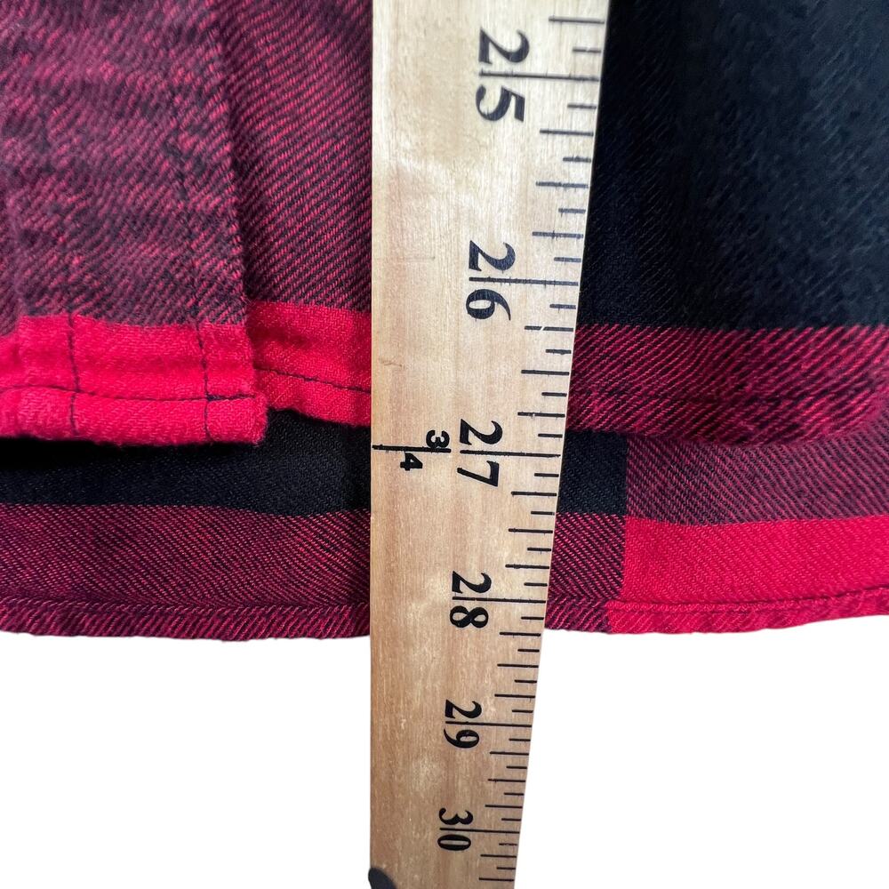 Athleta Heat Gen 2.0 Button Down Flannel Top Long Sleeve Buffalo Plaid Red XS - Picture 9 of 11